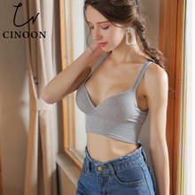 CINOON Sexy Women's Underwear Bras For Women Lingerie Solid Push Up Cotton Tops Wireless Plus Size Bra XXL Sports Vest Bralette 2024 - buy cheap