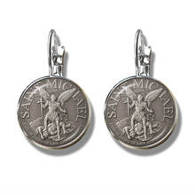 French Hook Earrings Archangel St.Michael Protect Me Saint Shield Protection Charm Russian Orhodox Jewelry For Women Holy Gift 2024 - buy cheap