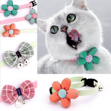 Cat Bow Tie Pet Jewelry Cat Bells Bow Puppy Dog Pet Bow Tie Collar Necklace Jewelry Accessories 2024 - buy cheap