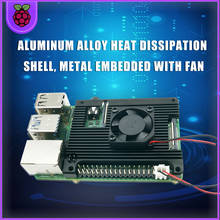 Disipador de calor de aleación de aluminio para Raspberry Pi 4 modelo B, ventilador de refrigeración de 5V, para Raspberry Pi 4 Modelo B y RPI 4B 2024 - compra barato