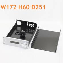 Small Size Preamp AMP Chassis Silver Black DIY Power Amplifier Supply Case W172 H60 D251 Hifi Aluminum Enclosure Front Window 2024 - buy cheap