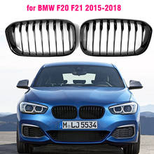 Recambio de rejilla delantera de riñón doble para BMW, accesorio de color negro con acabado brillante, modelos F20, F21, 2015-2019, 118i, 120i, 125i, m140i y m 2024 - compra barato
