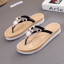 Summer Bohemian Women Sandals Ladies Flip Flops Flat Sandals Female Casual Soft Low Heels Beach Shoes Women Slip On Slippers 2024 - купить недорого