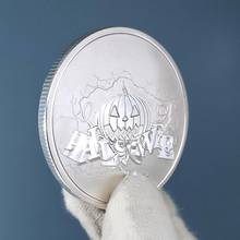 Halloween Silver Coin Souvenir Collection Gifts Coin Bussiness Holiday Gifts 2024 - buy cheap