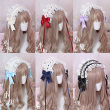 Lolita Lace Hair Ribbon Lolita Japanese Soft Girl Headdress Star Yarn Red Cyanosis Hair Ribbon 2024 - buy cheap