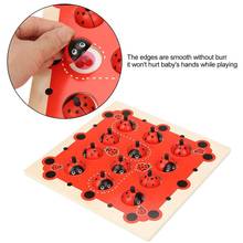 Kids Memory Training Game Chess Puzzle Cartoon Montessori Wooden Puzzle Ladybug Design Early Development Toy for Children Gifts 2024 - buy cheap