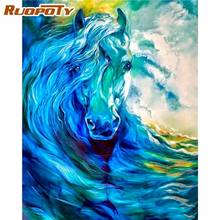 RUOPOTY Colorful Horse Oil Painting By Numbers Kits For Adults Children Unique Diy Gift Framed Acrylic Color Paint On Canvas Wal 2024 - buy cheap