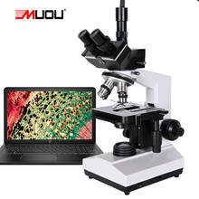 Professional Lab biological HD trinocular microscope zoom 1600X eyepiece electronic digital 7-inch LCD led Light phone stand USB 2024 - buy cheap