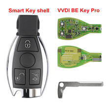 XHORSE VVDI BE Key pro versión mejorada, perfectamente con carcasa de llave inteligente, 3 botones para mer-cedes-nz con ensamblaje de logotipo 2024 - compra barato