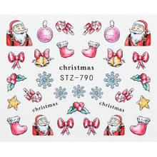 1 шт Зимний Рождественский слайдер для ногтей переводная наклейка для ногтей Декоративный маникюр 2024 - купить недорого