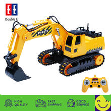 Rc caminhão rc escavadeira caterpillar trator modelo de engenharia carro 2.4g rotação rádio escavação solo efeitos sonoros crianças brinquedo 2024 - compre barato