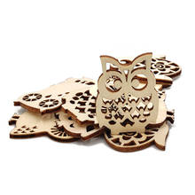 10pcs Wood Discs Slices Owl Shape Pattern Unfinished Wooden Cutouts Craft DIY Decoration 2024 - buy cheap