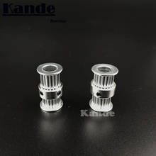 Kande-polia de distribuição para impressora 3d, 2 peças, 20 dentes, polia de alumínio, roda dupla, gt2 2024 - compre barato
