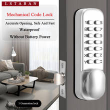 LSTABAN Mechanical Digital Push Button Keyless Code Door Lock Combination Hardware Set Waterproof and Rustproof Dropshipping 2024 - buy cheap