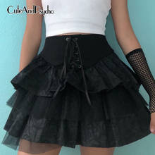 Gothic Aesthetic 90s Pleated Skirts Women Sexy Dark Academia Fashion Mini Skirts Korean Vintage Black Outfits Cuteandpscho 2024 - buy cheap