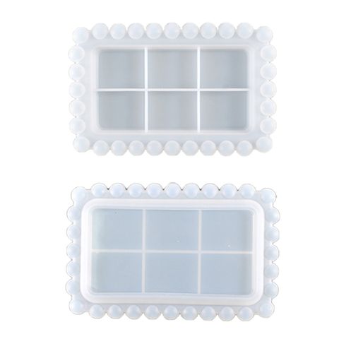 Rectangular Beaded Fruit Storage Box Resin Mold Tray Plate Dish Silicone Mould 2022 - buy cheap
