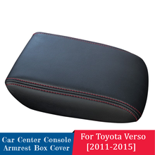 Накладка на центральный подлокотник автомобильной консоли для Toyota Verso 2011-2015, защитная накладка на подлокотник, внутренние аксессуары, кожаный полиуретановый экран 2024 - купить недорого