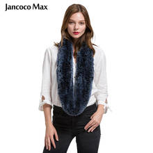 Jancoco Max-bufanda de piel auténtica Rex de punto grueso para mujer, bufandas cálidas de invierno, S1706 2024 - compra barato
