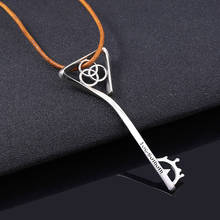 Horror Cthulhu Mythos Key Necklace H.P.Lovecraft Knowledge Logo Pendant Necklaces Leather Chain For Men Women Jewelry Gifts 2024 - buy cheap