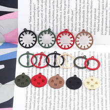 DIY Handicraft  Fittings Grinding and Painting Clock and Watch Pointer Hollow Ring Circular Hanging Earrings Pendant Material 2024 - buy cheap