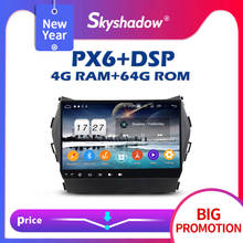 720P PX6 DSP Android 11 4GB + 64GB Car DVD Player GPS RDS Radio wifi Bluetooth 5.0 For Hyundai IX45 Santa Fe 2013 2014 2015 2016 2024 - buy cheap
