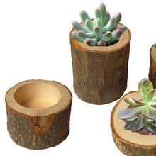 Handmade Wooden Tree Bark Candle Holders Plant Pot Candlestick Ornaments Pillar Design Wedding Decoration Candelabra for Home 2024 - buy cheap