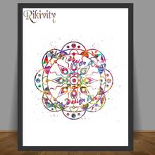 Rikivity Mandala Mehndi poster prints canvas painting Indian Hindu Buddha wall art Pictures Home Wedding Decoration wall sticker 2024 - buy cheap