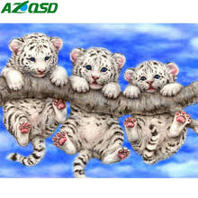 AZQSD Diamond Embroidery Diy Tiger Cross Stitch Kits Handmade Craft Diamond Painting Full Square Drill Animal Home Decor 2024 - buy cheap