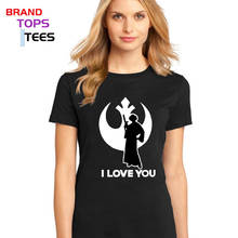 True love story I love you I know T shirts women men Leia Princess T-shirt JEDI Rebel Couples Tee shirt camisetas mujer 2024 - buy cheap