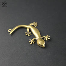 Vintage Copper Gecko Small Ornaments Antique Feng Shui Brass Insects Figurines Figurines Desk Decoration Keychain Pendant Gifts 2024 - buy cheap