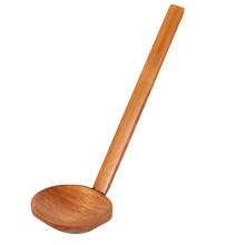 hot Sale Japanese style Long Handle Wooden Spoon Colander Long Handle Utensils Ramen Soup Spoons Tableware Kitchen Utensil Tools 2024 - buy cheap