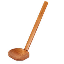 Gran oferta de colador de cuchara de madera de mango largo de estilo japonés, utensilios de mango largo para sopa de Ramen, vajilla de cucharas, utensilios de cocina 2024 - compra barato