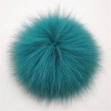 Detachable 100% Real Fox Fur Ball New Winter Baggy 14cm nature Fur Pom pom for Hat Cap Pompoms For Knitted Skullies Beanies 2024 - buy cheap