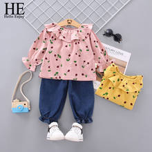 HE Hello Enjoy Kids Clothes For Girls Clothing Sets Outfits Autumn Fashion Long Sleeve Print T shirt+Pants Toddler Sweet Cute 2024 - buy cheap