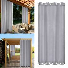 Outdoor Waterproof Curtain Thermal Insulated Blackout Curtain Drape for Patio Garden Front Porch Gazebo 2024 - buy cheap