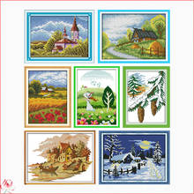 Scenery Small Picture Cross Stitch Kit DIY Pattern Embroidery Kit 11CT 14CT Needlework Sets Sewing Kit Home Decoration Crafts 2024 - buy cheap