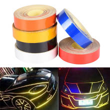 1cmx5m Car Truck Reflective Roll Tape Film Safety Warning Ornament Sticker Decor 2024 - buy cheap