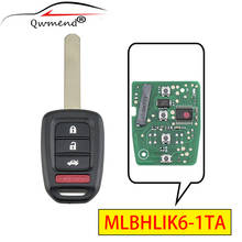 QWMEND Remote Car Key for Honda Accord CR-V CIVIC 2016-2017 for Honda Key Fob 433mhz 47 Chip 3+1 4 Buttons MLBHLIK6-1TA 2024 - buy cheap