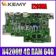 Akemy E203NA для For Asus E203N E203NA E203NAS E203NAH Laotop материнская плата E203NA материнская плата W/ N3350 4G RAM 64G SSD 2024 - купить недорого