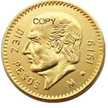 1919 México 10 Pesos Banhado A Ouro Copiar Coin 2024 - compre barato