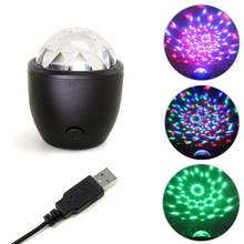 Minibola de cristal LED RGB, 110V, 220V, lámpara de efecto de iluminación para escenario, fiesta, discoteca, Club, DJ, rayo de luz láser 2024 - compra barato