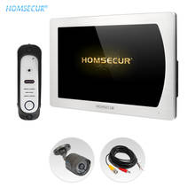 Homsecur-sistema de intercomunicação para porta, interfone com câmera cctv de liga de alumínio, 4 fios 2024 - compre barato