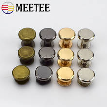 Meetee 20pcs 5-8mm Flat Head Screws Nail Rivet DIY Bag Book Notebook Metal Binding Belt Hardware Accessories Rivet Buckle BF007 2024 - buy cheap