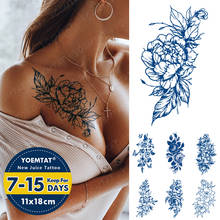 Juice Lasting Waterproof Temporary Tattoo Stickers Peony Flower Minimalist Line Flash Tattoos Sexy Women Ink Body Art Fake Tatto 2024 - buy cheap