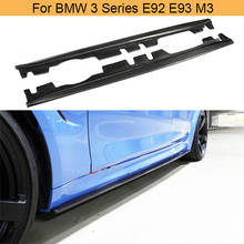 Carbon Fiber Car Side Skirts Extension Lip For BMW 3 Series E92 E93 M3 2008-2013 Car Side Door Bumper Skirts Lip Apron Extention 2024 - buy cheap