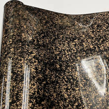 Черный золотой глянец, кованая углеродная виниловая пленка, пленка для покрытия автомобиля, наклейка с воздушными пузырьками, 7 размеров на выбор 2024 - купить недорого