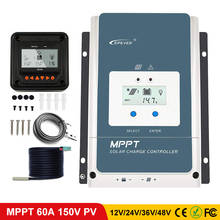 EPever-controlador de carga Solar Tracer 6415AN 60A MPPT, 48V/36V/24V/12V, retroiluminación negativa a tierra, LCD, regulador de entrada máx. 150V PV 2024 - compra barato