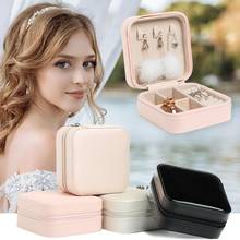 Portable Jewelry Box Storage Organizer Cases Earring Holder Zipper Women Jewelry Display Travel Case Boxes 100x100x55mm Dropship 2024 - buy cheap