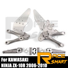 1 Set Motorcycle Front Footrest Footpeg Rearset Foot Pegs Pedal For KAWASAKI NINJA ZX-10R 2006-2010 ZX10R ZX 10R 2007 2008 2009 2024 - buy cheap
