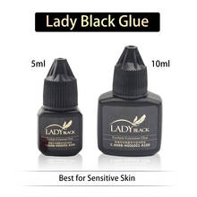 5ml/10ml Lady Black Glue for Eyelash Extensions Sensitive Korea Glue 3-4s Drying Eyelash Adhesive Eyelashes Black Glue Adhesive 2024 - buy cheap
